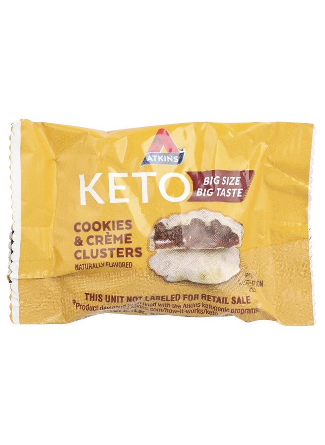 Atkins, Keto Cookies & Creme Clusters, 8 Clusters, 0.92 oz (26 g) Each