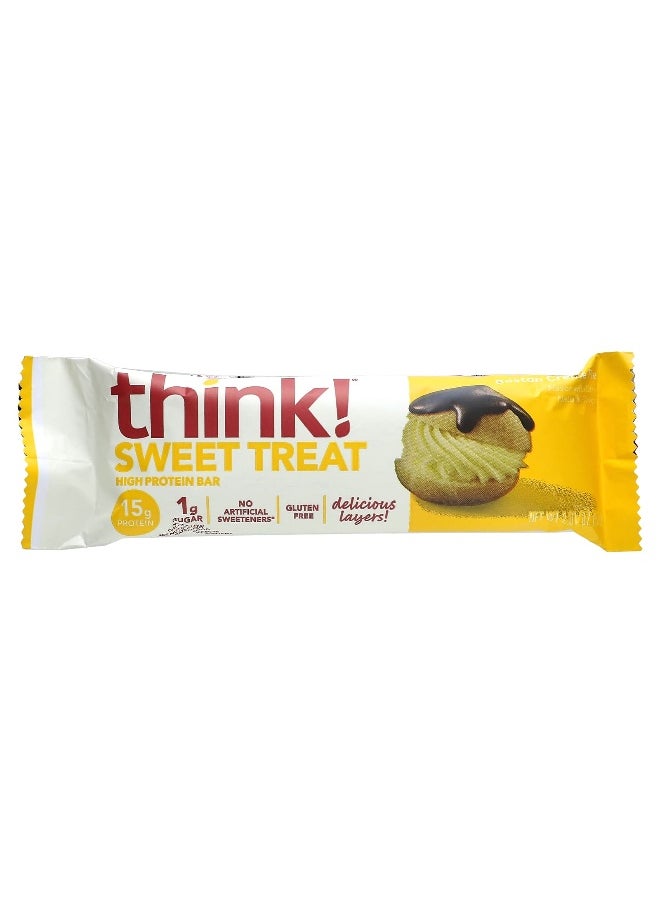 Think !, Sweet Treat, High Protein Bar, Boston Creme Pie, 10 Bars, 2.1 oz (57 g)