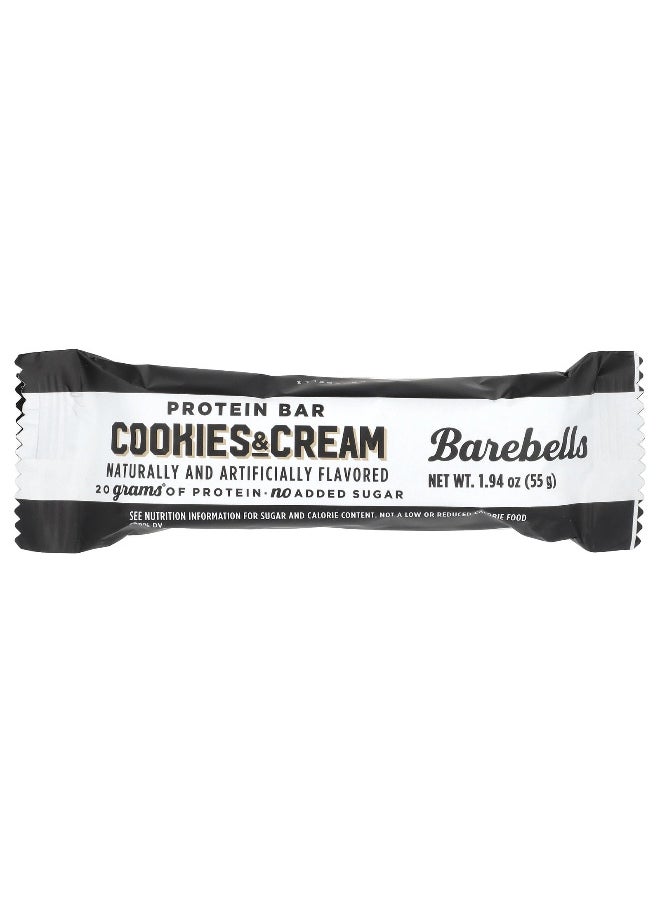 Barebells, Protein Bar, Cookies & Cream, 12 Bars, 1.94 oz (55 g) Each