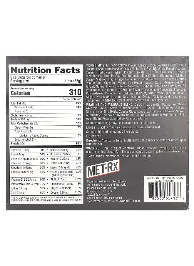 MET-Rx, Protein Plus Bar, Peanut Butter Cup, 9 Bars, 3 oz (85 g) Each