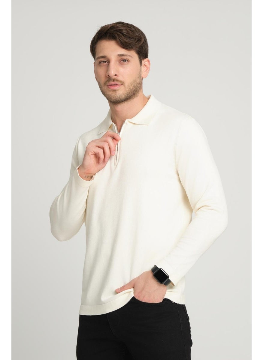 Alexandergardı Zippered Polo Neck Sweater (E23-6702)