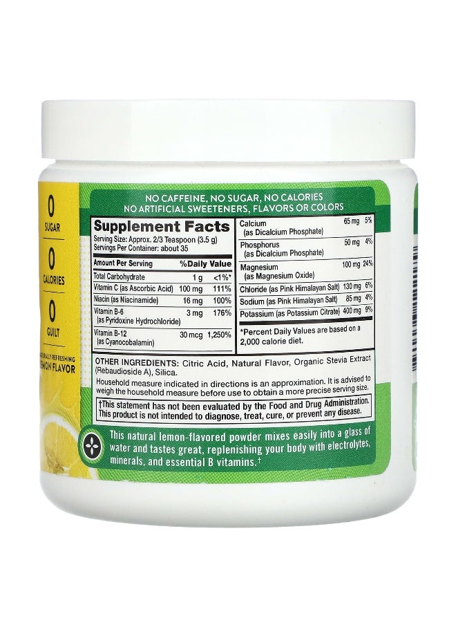 Nature's Truth, Electrolyte Hydration + B Vitamins, Powder Mix, Lemon, 4.3 oz (121 g)