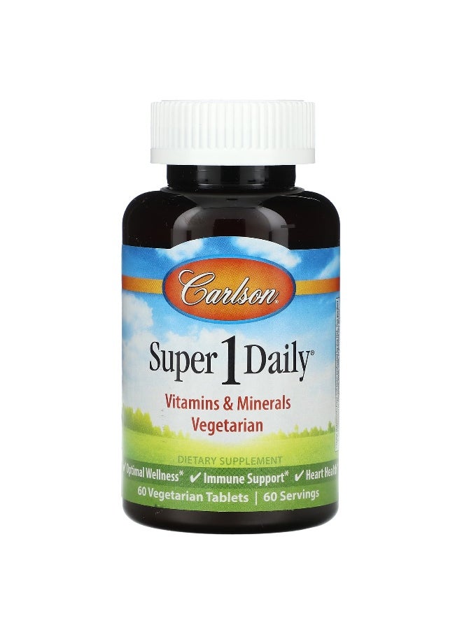 Carlson, Super 1 Daily, 60 Vegetarian Tablets