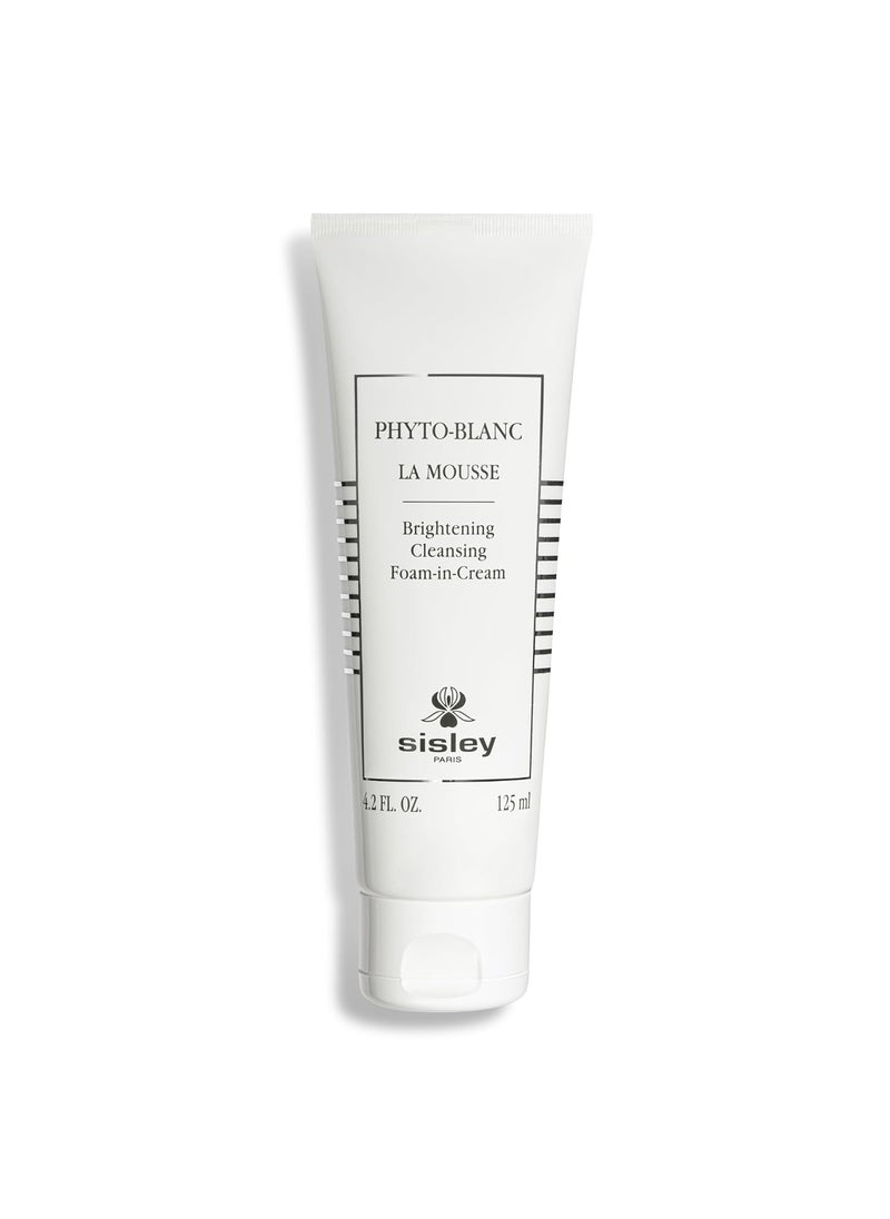 Sisley Paris Phyto-Blanc La Mousse Brightening Cleansing Foam-in-Cream - 125 mL - Face Wash to Remove Impurities & Boost Radiance - All Skin Types