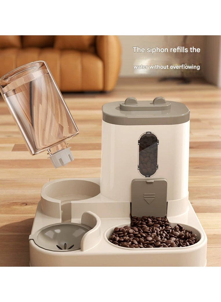Cats Feeders And Water Dispenser 2 In 1 Pet Automatic Water Dispenser Pet Food Storage For Small Dog Puppy Cats