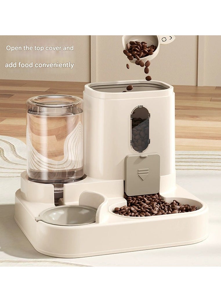 Cats Feeders And Water Dispenser 2 In 1 Pet Automatic Water Dispenser Pet Food Storage For Small Dog Puppy Cats