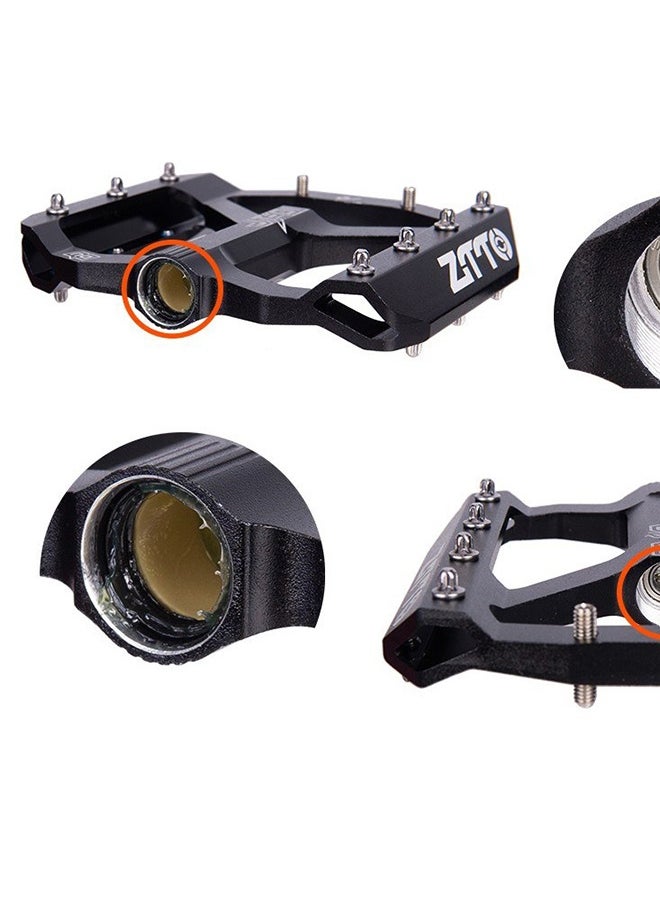 2-Piece Bicycle Fine Grip Bearing Flat Pedal Set 13x11x5.5cm