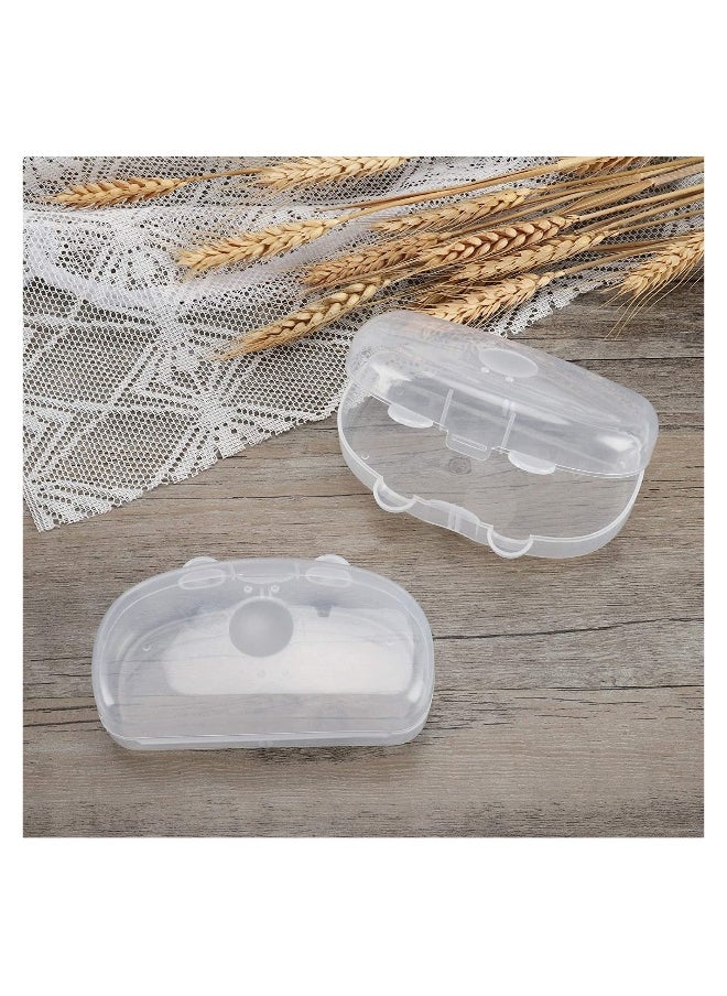Pacifier Case Pacifier Container Baby Pacifier Case for Travel BPA Free Can be Used to Carry 2 Pacifiers Transparent 2 Pack
