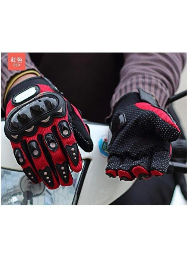 PRO-BIKER Full Finger Motorcycle GlovesRed Red