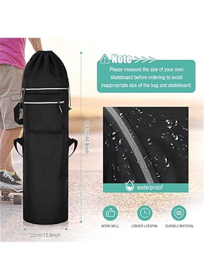 Skateboard Bag for Men WaterProof Skateboard Backpacks Bag with Adjustable Shoulder Straps Portable Skateboard Case for Electric Skateboard, Penny Board, Longboard Carry Bag (Large)