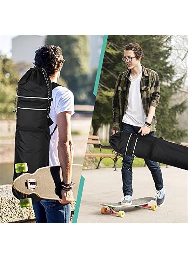 Skateboard Bag for Men WaterProof Skateboard Backpacks Bag with Adjustable Shoulder Straps Portable Skateboard Case for Electric Skateboard, Penny Board, Longboard Carry Bag (Large)