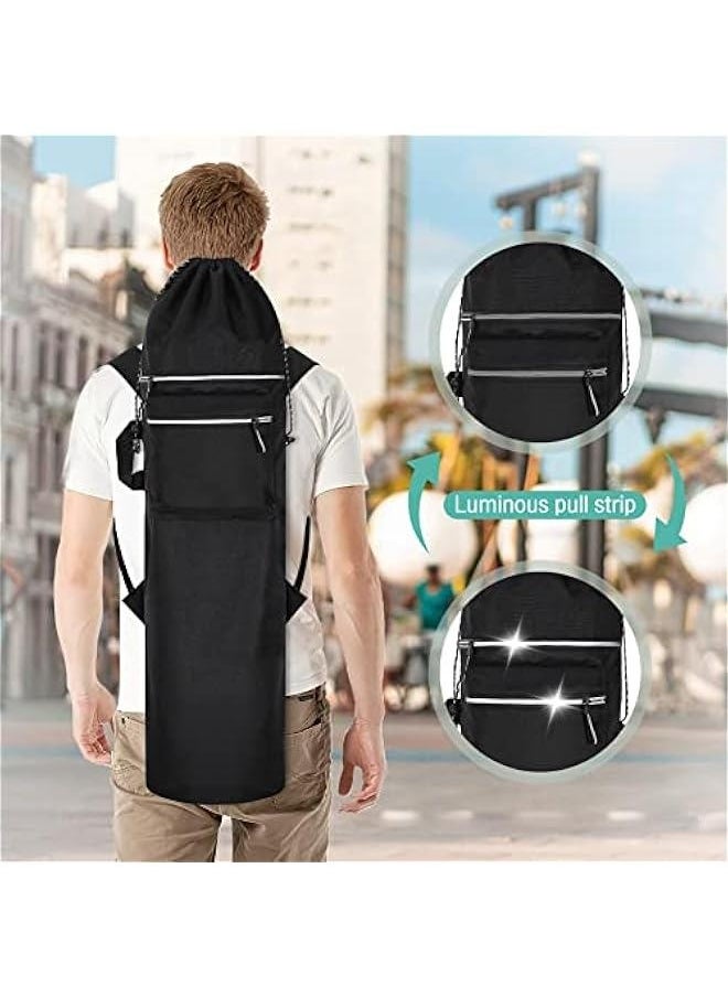 Skateboard Bag for Men WaterProof Skateboard Backpacks Bag with Adjustable Shoulder Straps Portable Skateboard Case for Electric Skateboard, Penny Board, Longboard Carry Bag (Large)