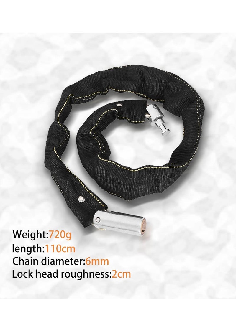 Heavy Duty Bike Chain Lock - Weatherproof Anti-Theft Security for Bicycles, Scooters, Motorcycles & More (3.6 Feet)