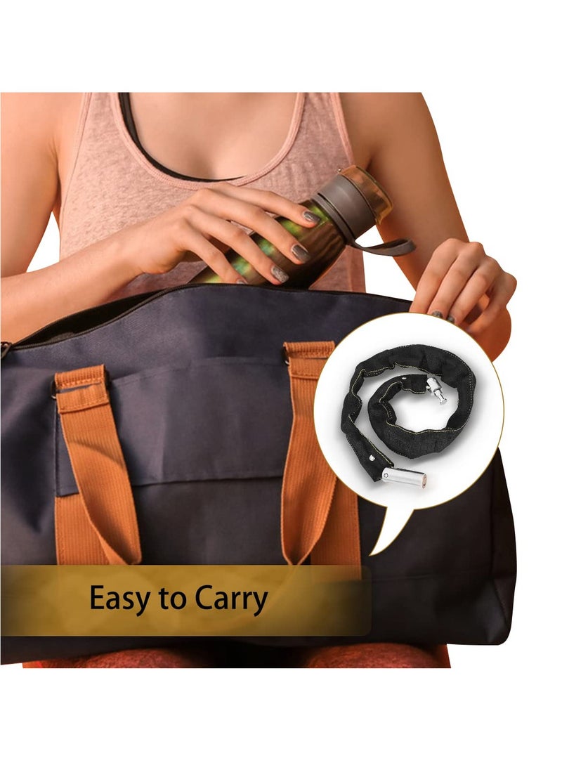 Heavy Duty Bike Chain Lock - Weatherproof Anti-Theft Security for Bicycles, Scooters, Motorcycles & More (3.6 Feet)