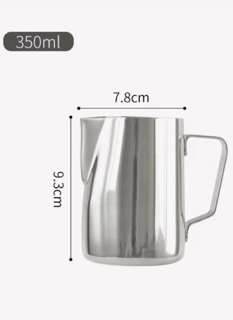 304 Stainless Steel Milk Frothing Coffee Jug Silver 350ml