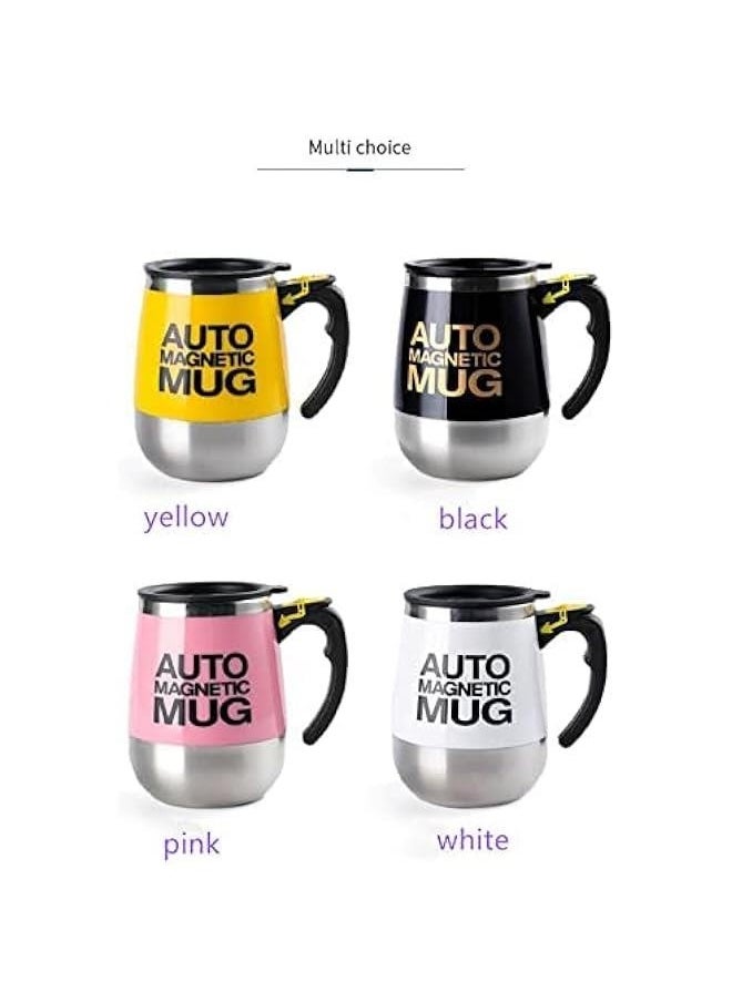 The Second Generation USB Charging Self Stirring Coffee Mug,Automatic Magnetic Stainless Steel Self Stirring Mug Automatic Mixing Tea Hot Chocolate Cocoa Protein Fit Home Office Travel… (Pink)