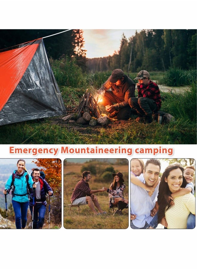 Emergency Tent, 2 Set Survival Emergency Shelter, 2 Person, Resistant and Ultra Lightweight Life Tent