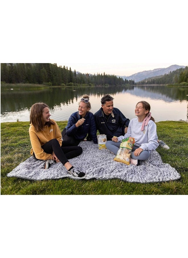 Waterproof Camping Blanket - Extra Warm and Large Sherpa Fleece Outdoor Blanket for Car, Boat, Concert, u0026 Picnic Use - Machine Washable and Windproof Camping Blankets for Cold Weather