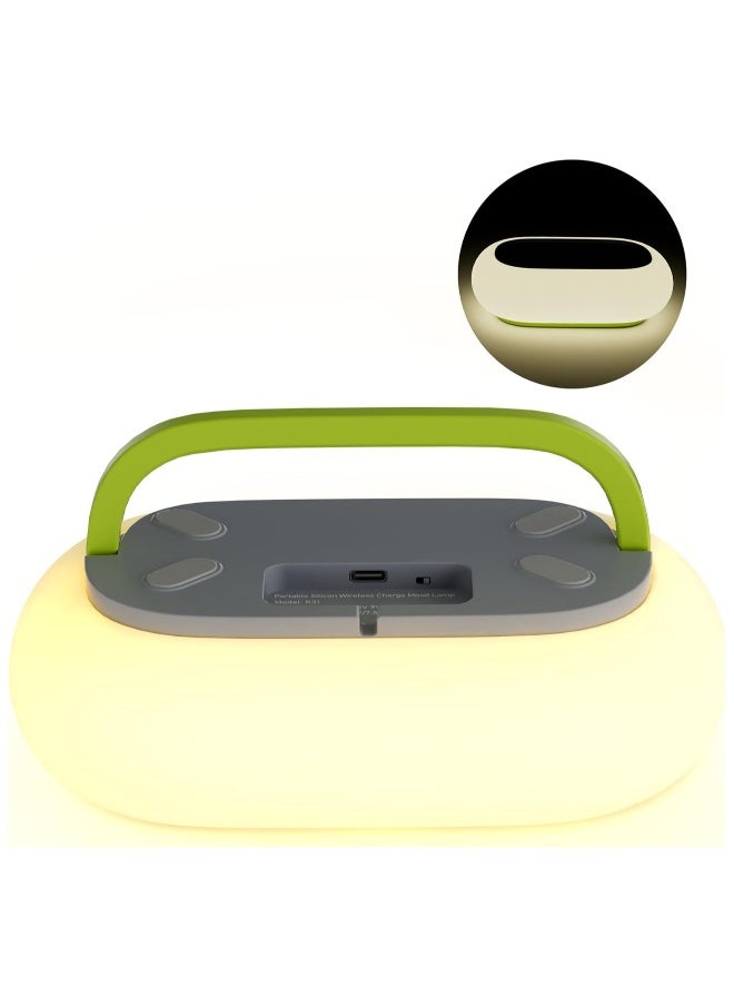 Camping Night Light with Wireless Charging Camping Lamp 5 Light Modes Light for Tent Mini Tent Light for Camping Hurricane Power Outages Hiking Home