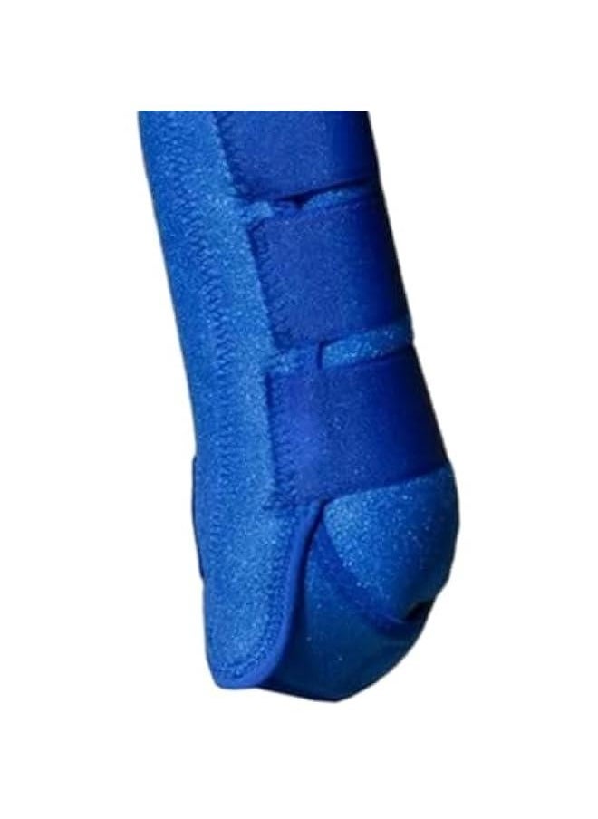 4Pcs Horse Boots Leg Protectors Adjustable Comfortable Neoprene Reusable Breathable Horse Protectors Equipment Set, Blue, L