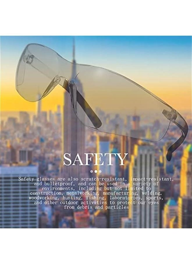 20 Pcs Safety Glasses UV Scratch Resistant Eyewear Polycarbonate Goggles Clear Protective Eyewear for Lab Science (Gray)
