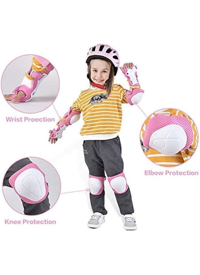 Knee Pads for Kids Knee Pads and Elbow Pads Toddler with Wrist Guards for Girls Boys 3 in 1 for Skating Cycling Bike Scooter