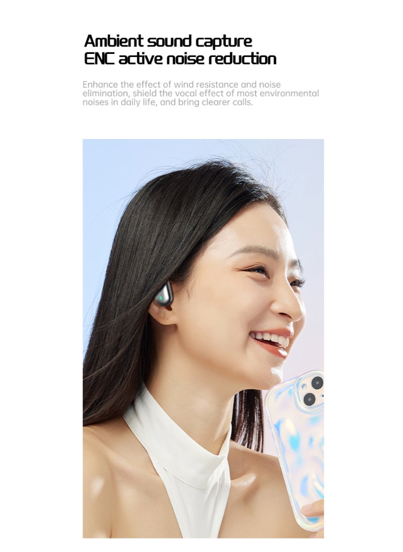 X18 Sports In-Ear Digital Display With Transparent Cover Ultra Long Standby Earbuds Black