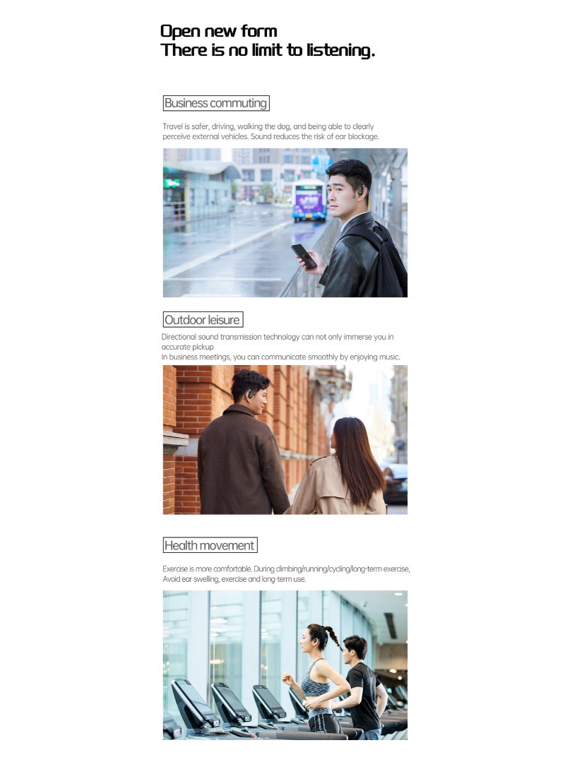 X18 Sports In-Ear Digital Display With Transparent Cover Ultra Long Standby Earbuds Black