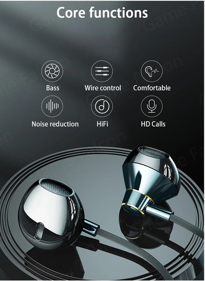 Wired Earbuds, Hifi Bass Stereo Game Headphones, Lightweight Universal Hand Free Wired Headsets, Durable Portable Clear Sound Earphones With Built In Mic, (1pc, Type C White)