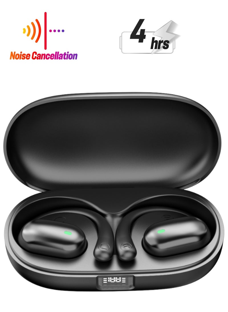 X18 Sports In-Ear Digital Display Ultra Long Standby Earbuds Black