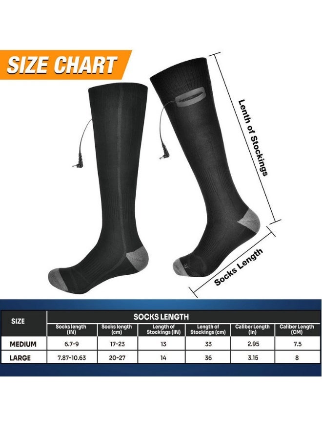 Heatable socks, warm winter socks, warm motorcycle socks, skiing, foot warmers, universal washable socks, outdoor socks, horseback riding, camping, hiking