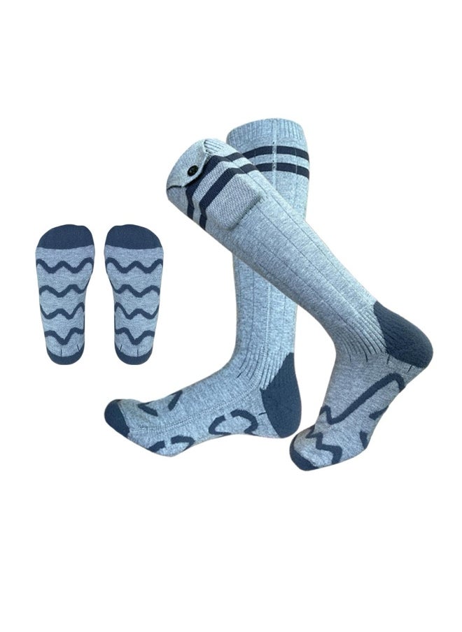Heated Socks for Men Women 4000mAh Rechargeable Battery 10 Hours Heating and Full Sole Heating 4 Levels Temperature Control Suitable for Fishing Hunting Skiing
