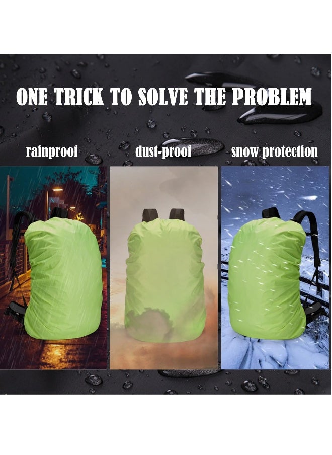2 Pack Reflective Waterproof Backpack Rain Cover Protect Your Backpack from Rain Silver Coated Inside Dust Waterp UV proof Ideal for Outdoor Hiking Riding Climbing  M 40L 50L Green and Black