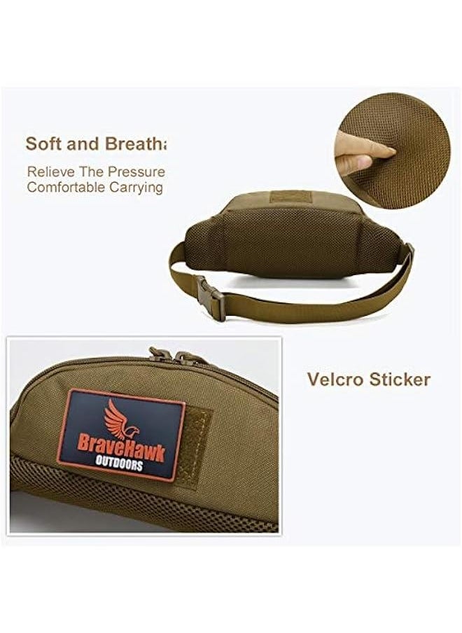 Tactical Waist Bag, Nylon Oxford Utility Multipurpose EDC Crossbody Sling Pack Chest Daypack