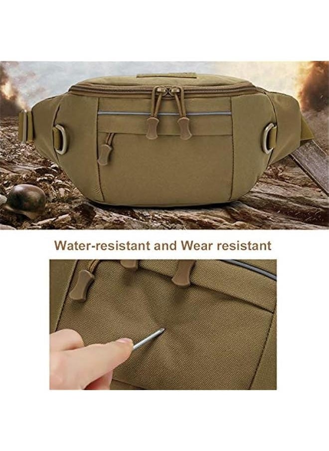 Tactical Waist Bag, Nylon Oxford Utility Multipurpose EDC Crossbody Sling Pack Chest Daypack