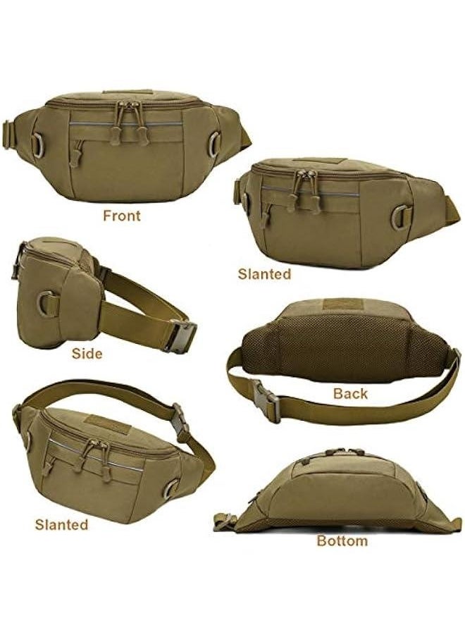 Tactical Waist Bag, Nylon Oxford Utility Multipurpose EDC Crossbody Sling Pack Chest Daypack