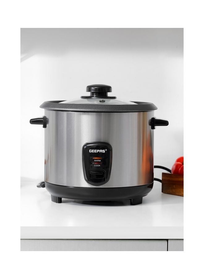 Renewed - Multifunctional Rice Cooker With Removable And Non Stick Inner Pot Tempered Glass Lid 1.5 L 500 W GRC35040 Silver