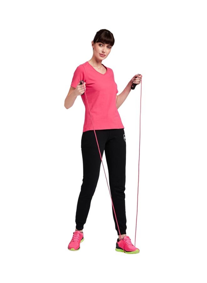 Jockey 1359 Women Super Combed Cotton Elastane Stretch Regular Fit Solid V Neck Half Sleeve T Shirt