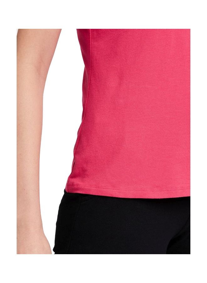 Jockey 1359 Women Super Combed Cotton Elastane Stretch Regular Fit Solid V Neck Half Sleeve T Shirt