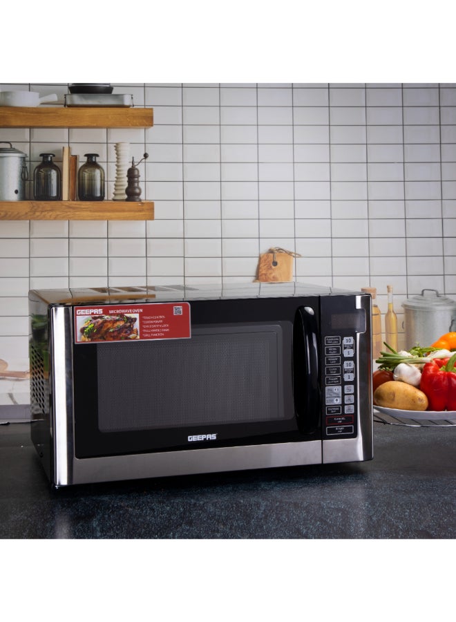 Renewed - Digital Microwave Oven, 8 Power Levels with Digital Display, One-Touch Cooking with Digital Control| Pull Handle Door, Easy to Operate, 2 Years Warranty 45 L 1500 W GMO1898 Black