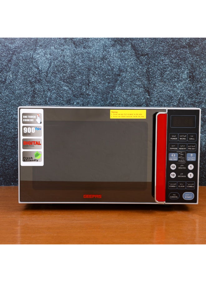 Renewed - Digital Microwave Oven - Microwave Oven with Multiple Cooking Menus |Reheating & Defrost Function |Child Lock |Digital Controls 27 L 900 W GMO1876 Silver