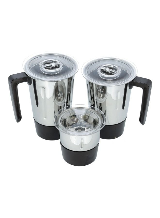 Renewed - Mixer Grinder 3 in 1 Powerful Grinder Stainless Steel Jars & Blades Safety Twist Lock 750 W GSB44086 Black