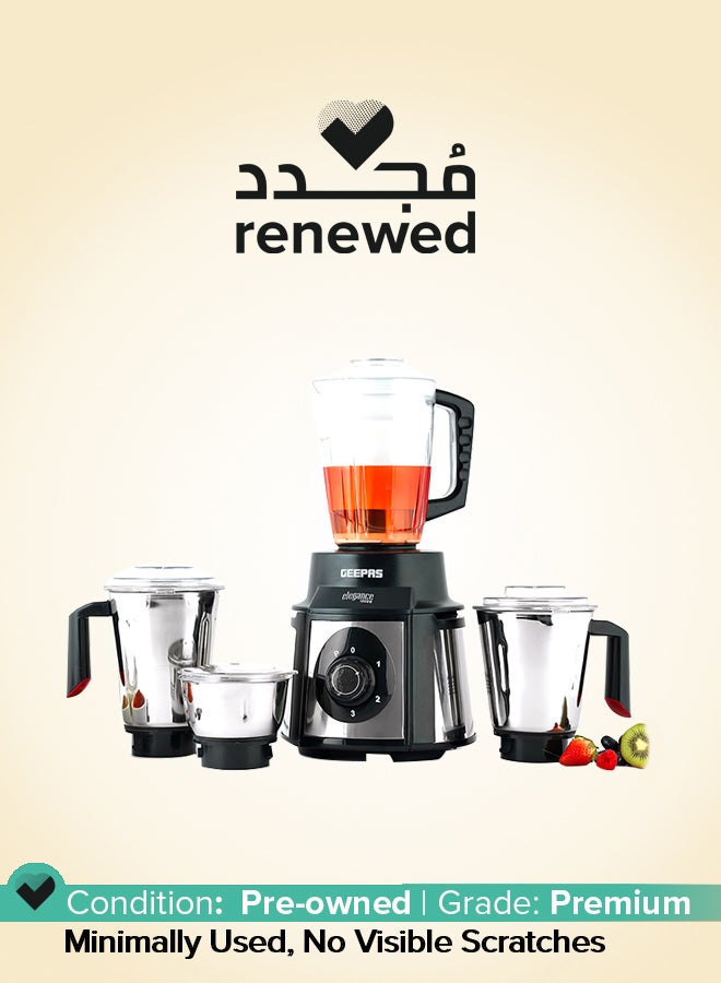 Renewed - Mixer Grinder with Super Extractor 5 In 1 Functions Powerful copper motor and Stainless steel jars Harmonic grinding Overload protection 1000 W GSB5457N White/Red