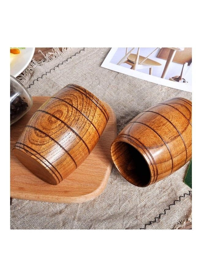 Natural Wood Coffee Tea Cup Brown