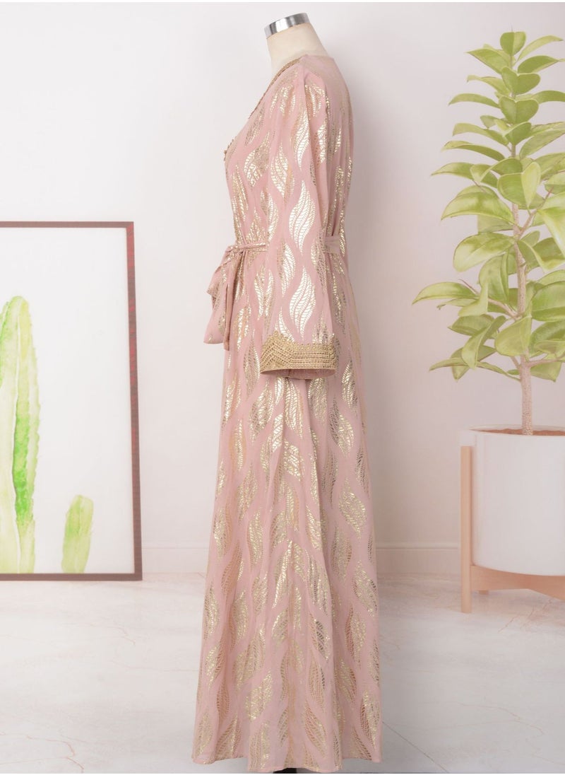 إمرأة حارّ نوع ذهب طباعة مسلم Abaya مساء ثوب فضفاض ثوب