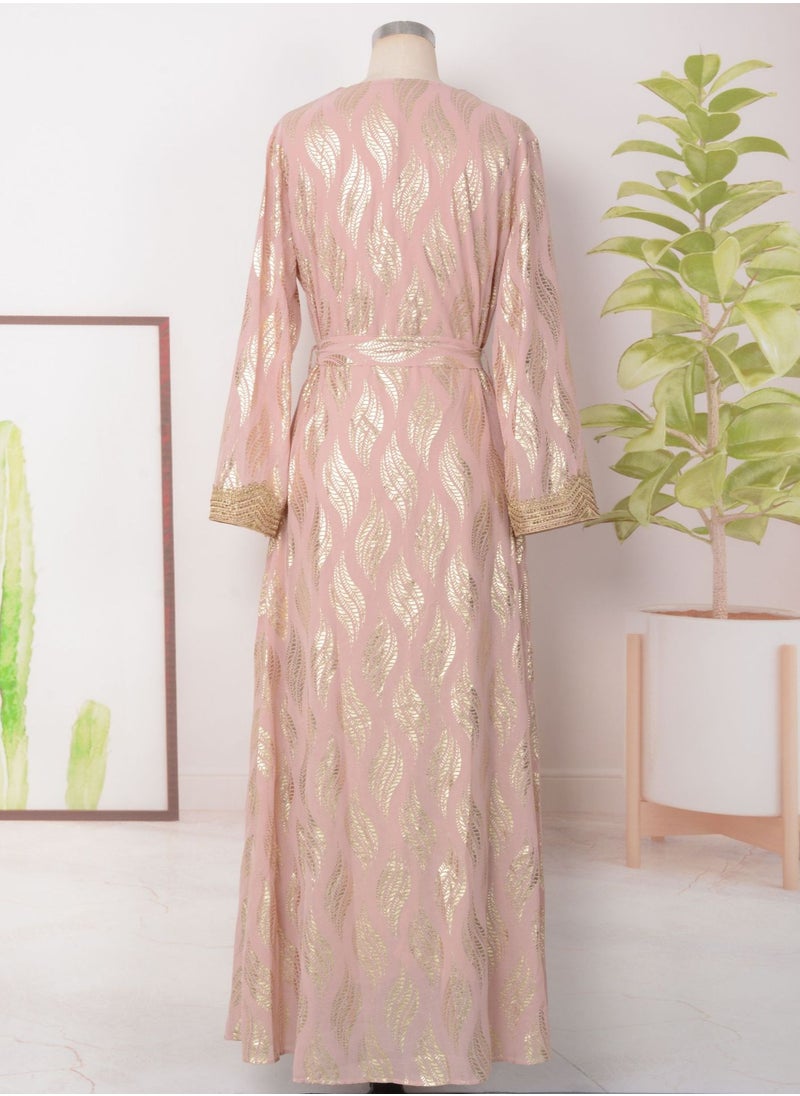 إمرأة حارّ نوع ذهب طباعة مسلم Abaya مساء ثوب فضفاض ثوب