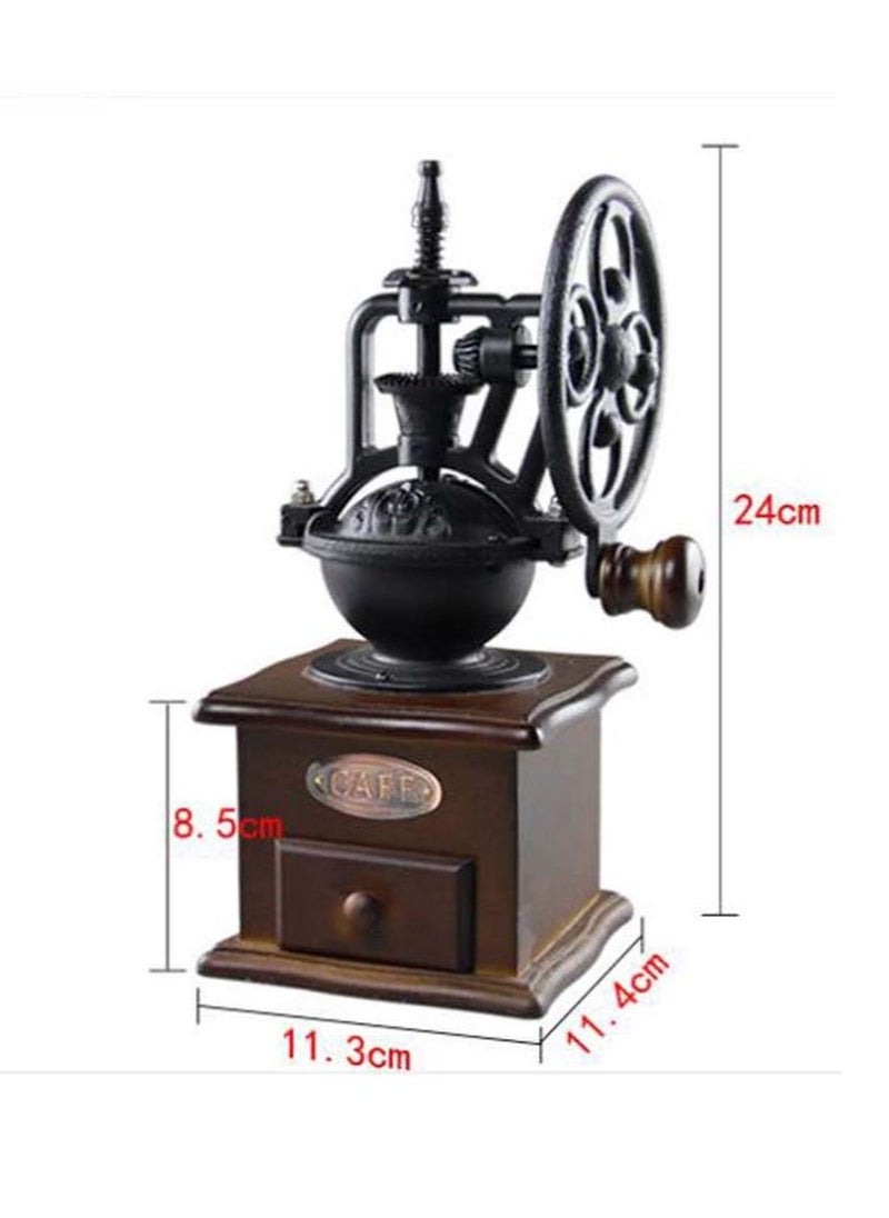 coffee machines Vintage Coffee Grinder Hand Coffee Bean Grinder Ferris Wheel Portable Manual Coffee Machine Grinder 11.311.424cm ( Black)