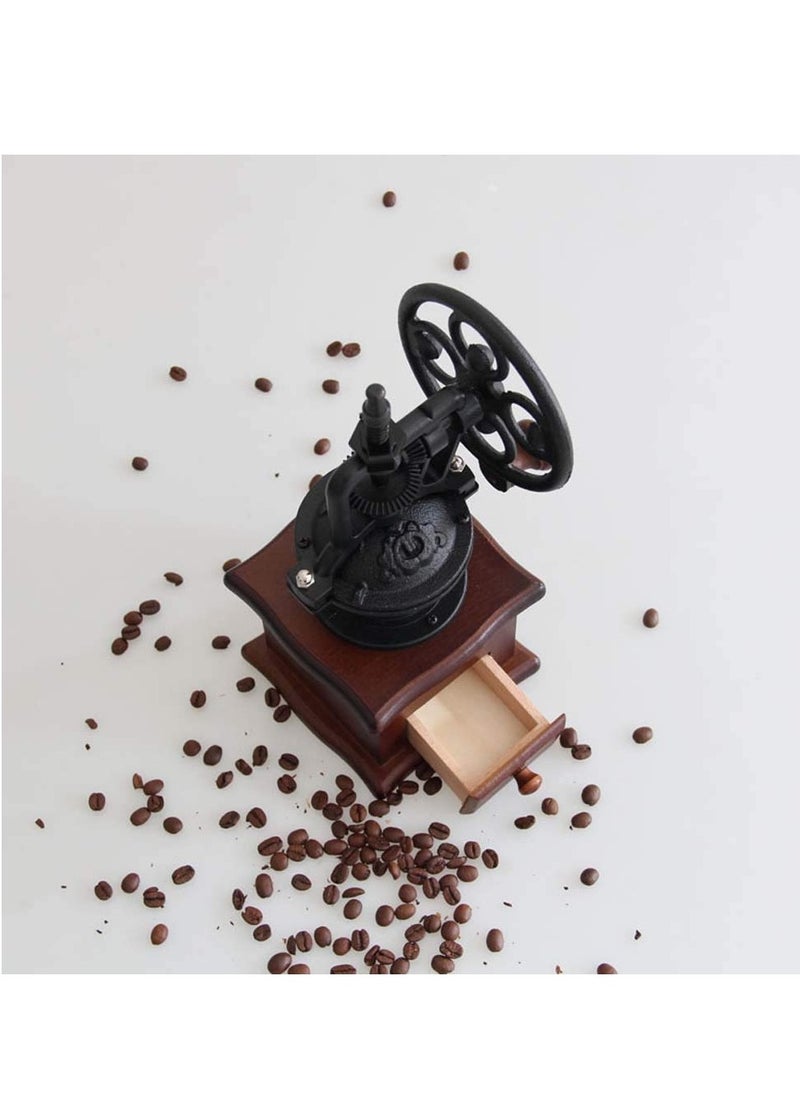 coffee machines Vintage Coffee Grinder Hand Coffee Bean Grinder Ferris Wheel Portable Manual Coffee Machine Grinder 11.311.424cm ( Black)