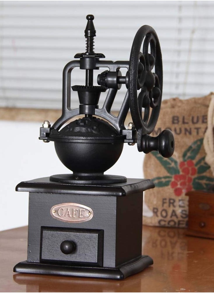 coffee machines Vintage Coffee Grinder Hand Coffee Bean Grinder Ferris Wheel Portable Manual Coffee Machine Grinder 11.311.424cm ( Black)