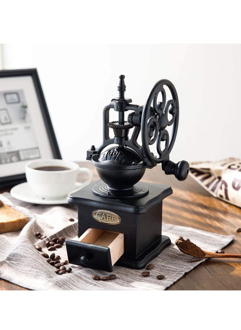 coffee machines Vintage Coffee Grinder Hand Coffee Bean Grinder Ferris Wheel Portable Manual Coffee Machine Grinder 11.311.424cm ( Black)